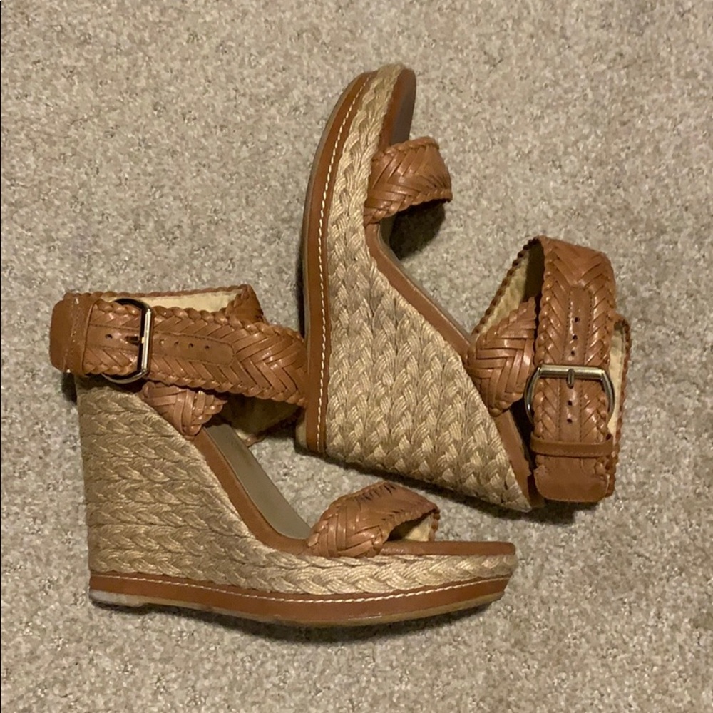 Stuart Weitzman Alexis Espadrille Heel Cognac